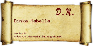 Dinka Mabella névjegykártya